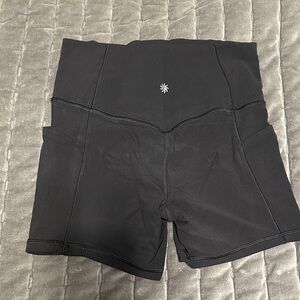 Athleta black size small salutation shorts 5” inseam